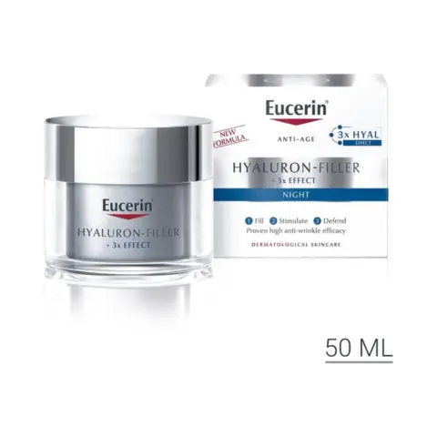کرم شب ضدچروک اوسرین مدل Hyaluron-Filler 3x Effect